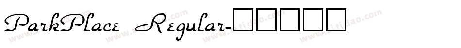 ParkPlace Regular字体转换